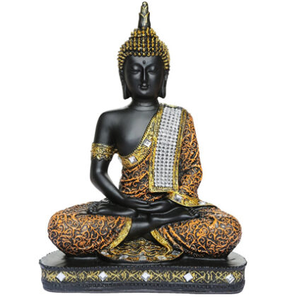 Fiberglass Black finish Artistic Buddha Statue