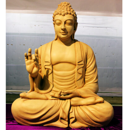 Fiberglass Buddha Off white finish