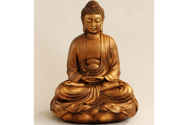 Fiberglass Buddha metalic finish