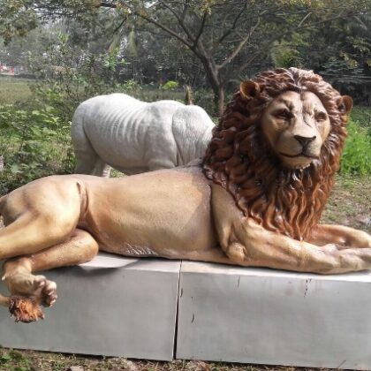 Fiberglass Lion Sculpture