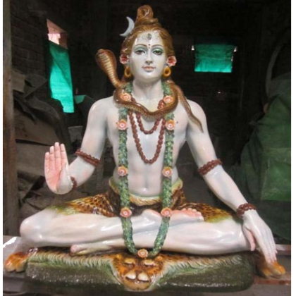 Fiberglass multicolored Lord Shiva Statue