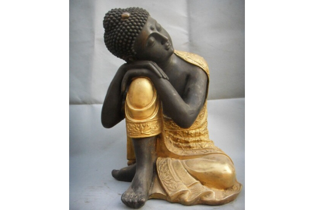 Fiberglass Thinking Buddha