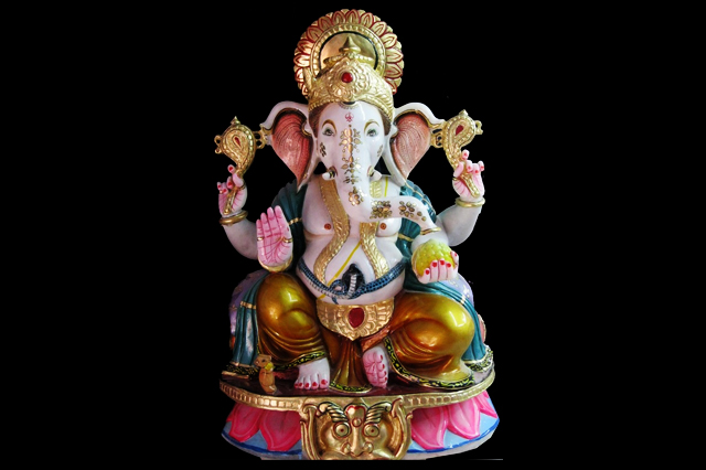 Fiberglass sitting Ganesha