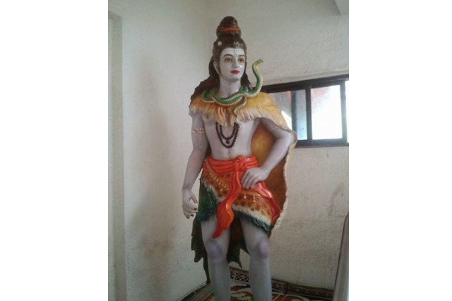 Fiberglass Beautifully colored Standing Shiva Statue