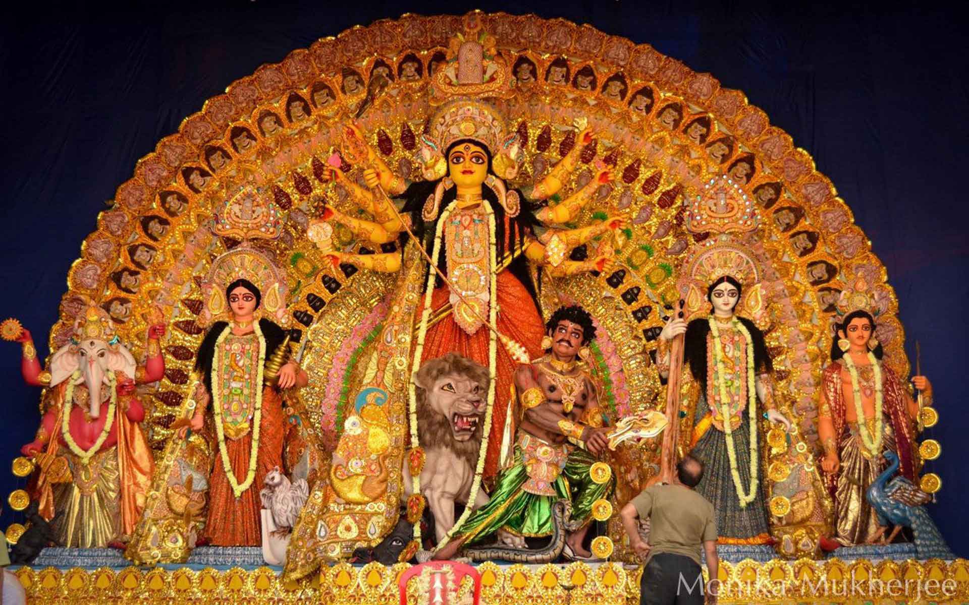 Fiberglass maa durga Statue