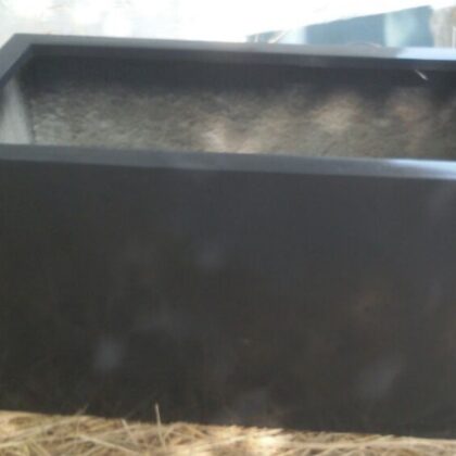 Fiberglass Dark Gray finish planter