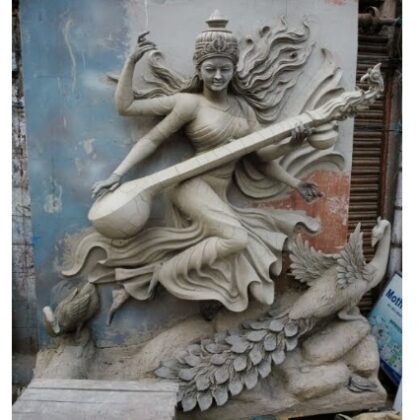 Maa saraswati Statue in Clay work