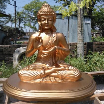 Fiberglass Golden finish Buddha statue