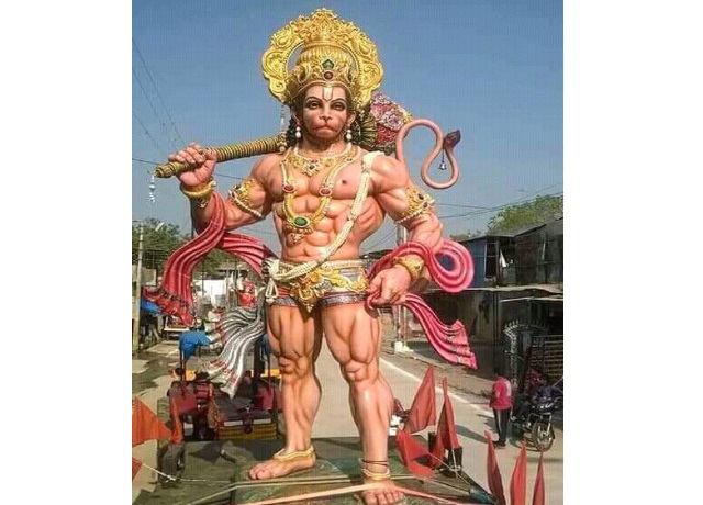 30 Feet Fiber Lord Hanuman Statue