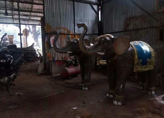 Fiberglass Small Elephant Statues