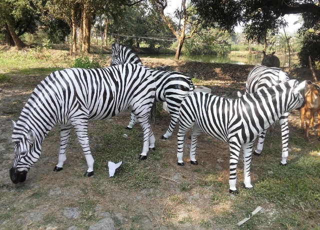 Fiberglass Zebra Statue