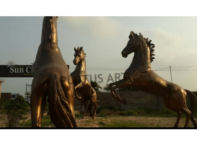 Fiberglass Garden Horse Sculptures