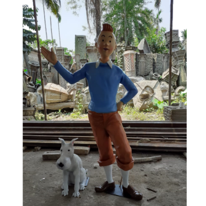 Tintin Fiber Cartoon Statue