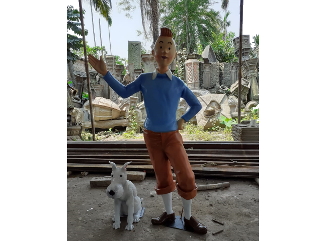 Tintin Fiber Cartoon Statue