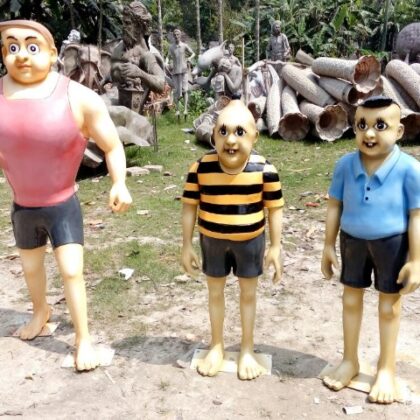 Fiber cartoon statue Batul and his friends