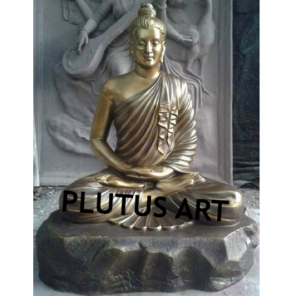Fiber Metallic Finish Lord Buddha Statue