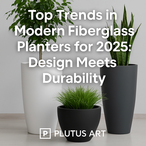 modern fiberglass planters