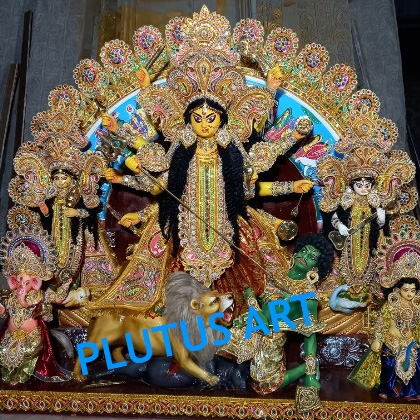 Fiberglass Akchala Durga Idol