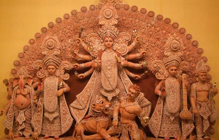 Fiberglass Durga Idol
