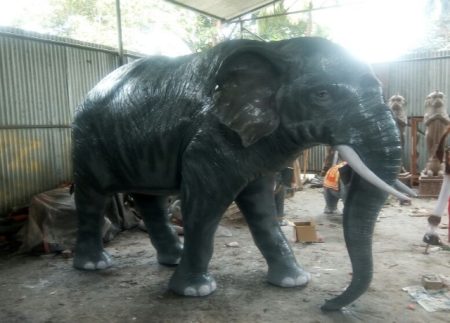fiber elephant statue