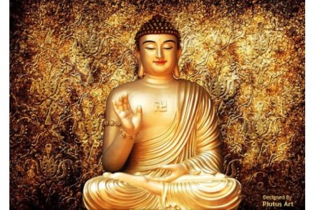 Fiberglass Blessing Lord Buddha Wall Art