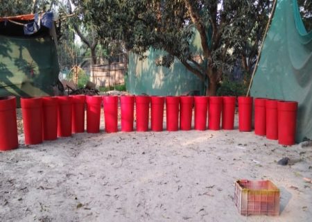 Cylindrical FRP Planters in Variety of Colours