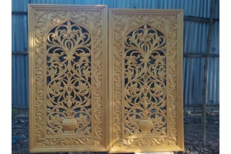 Fiberglass Golden Pillars for Wedding Decoration