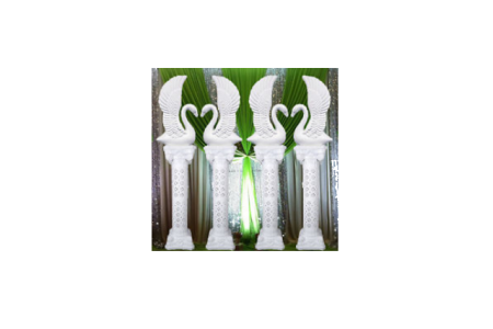 Fiberglass White Peacock Pillars