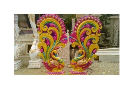 Fiberglass Peacock Pillars for Wedding Decoration