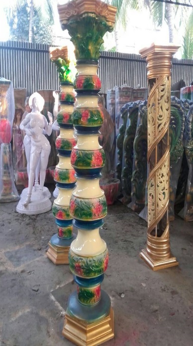 Fiberglass Kalash Pillars for Wedding Decoration