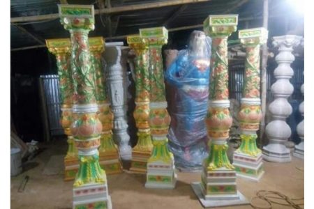 Fiberglass Green Pillars