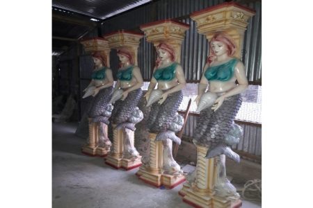 Fiberglass Mermaid Pillars for Wedding