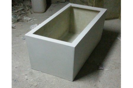 Fiberglass White finish Planters