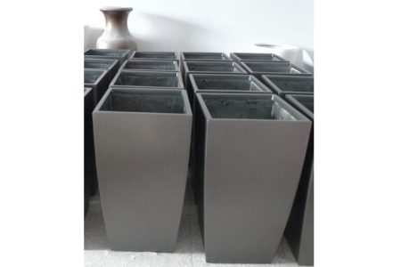 Fiberglass Rectangular Drum Planter