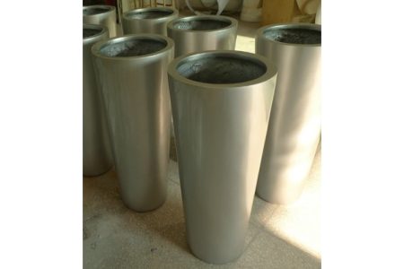 Fiberglass Round Shape Drum Planter